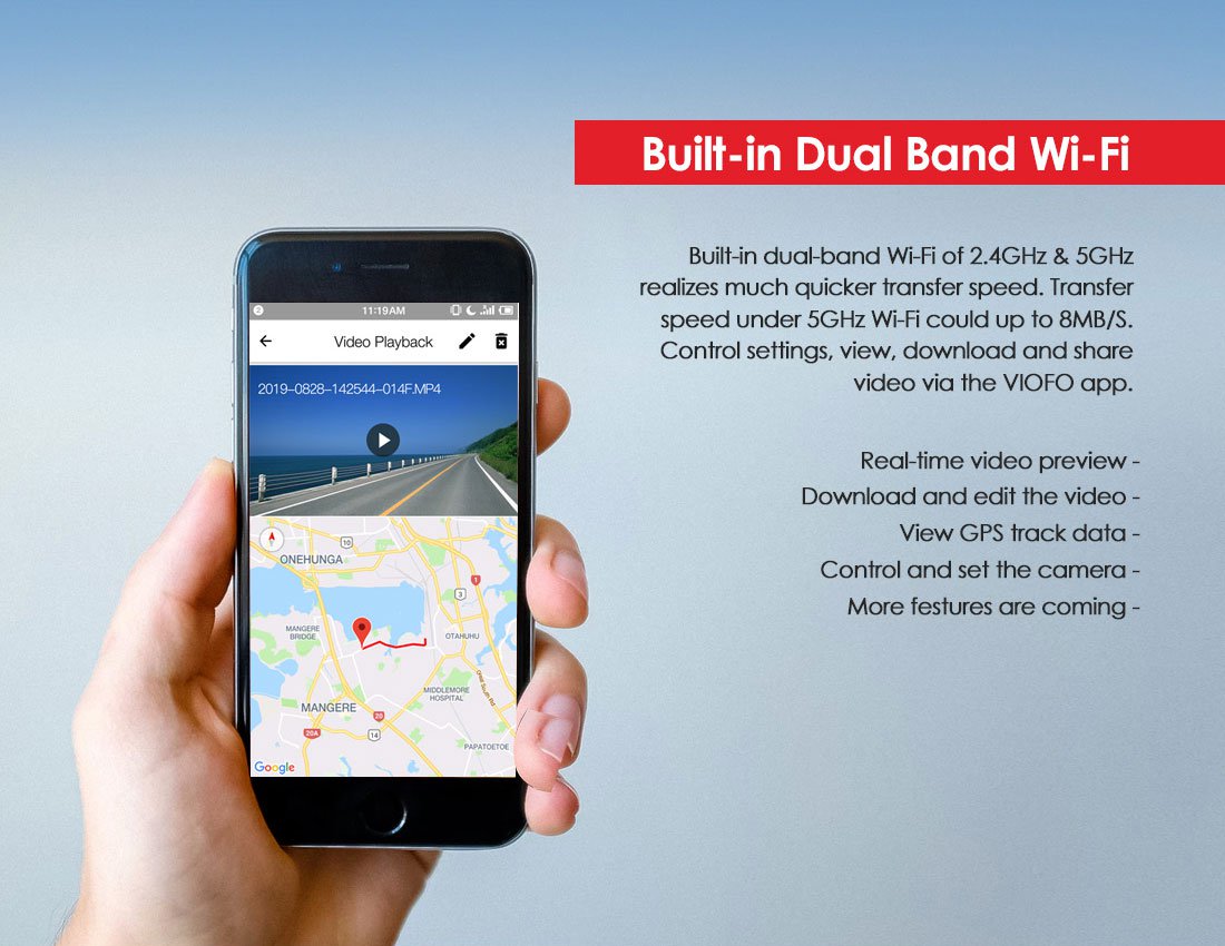 Viofo a129 Pro Duo 4K Dash Camera with GPS logger - EzMart, Easy Life!