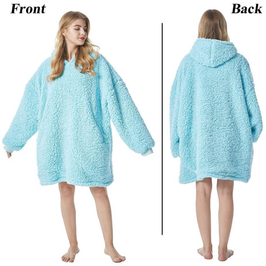 Sherpa Fleece Hoodie Blanket