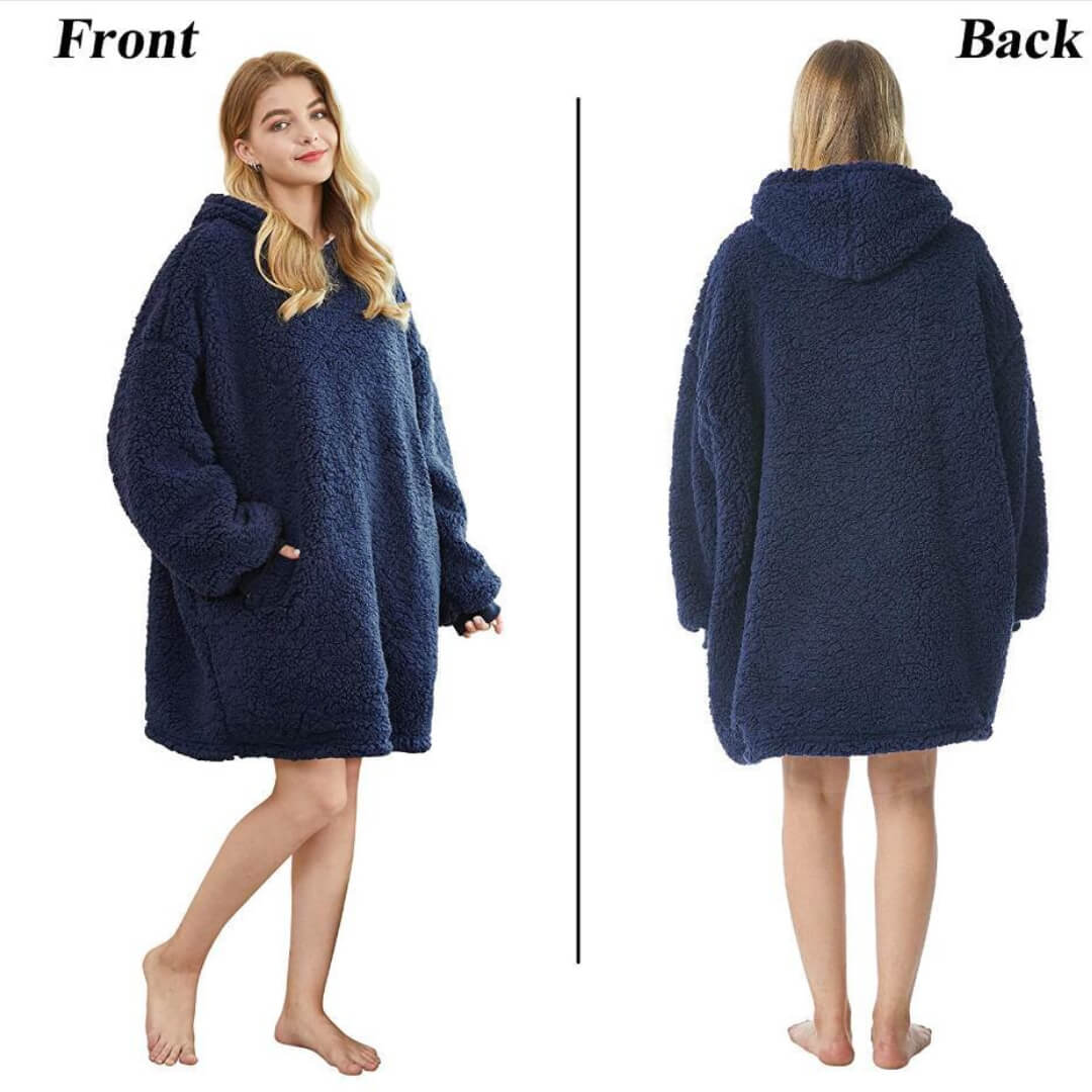 Sherpa Fleece Hoodie Blanket