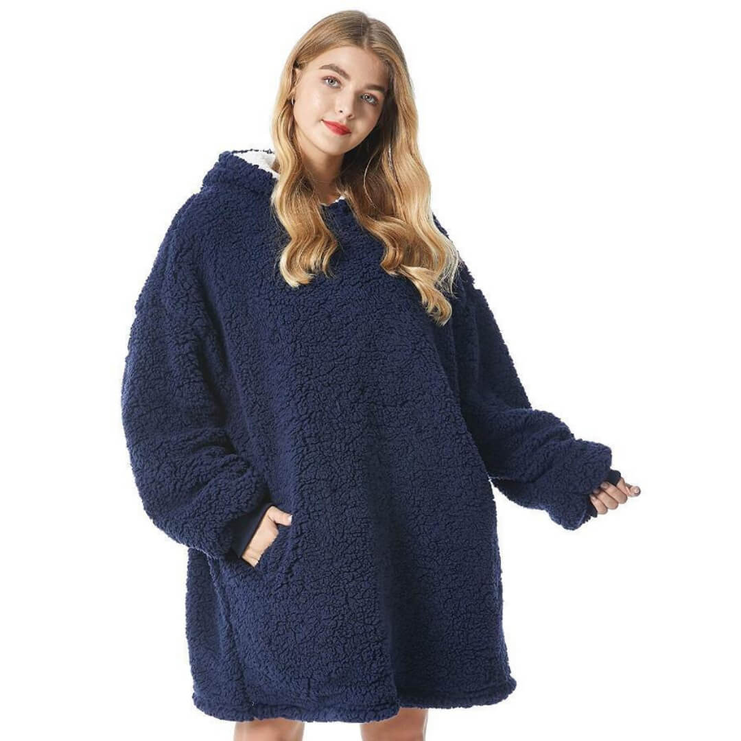 Sherpa Fleece Hoodie Blanket