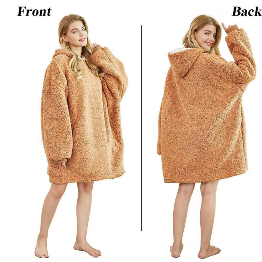 Sherpa Fleece Hoodie Blanket