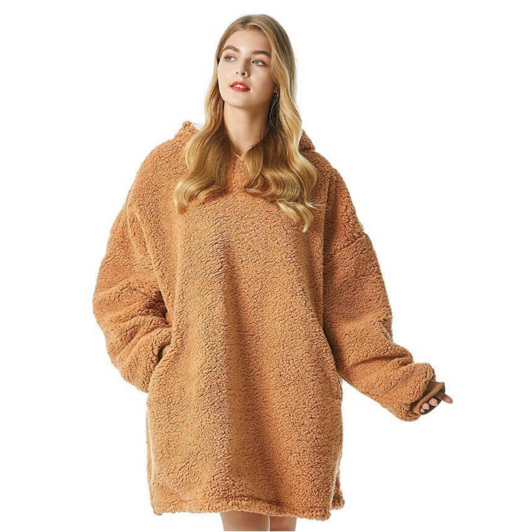 Sherpa Fleece Hoodie Blanket