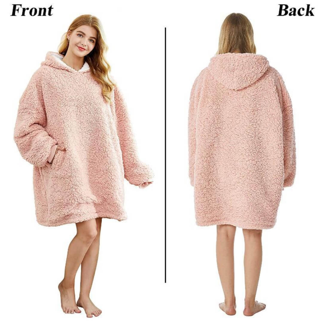 Sherpa Fleece Hoodie Blanket