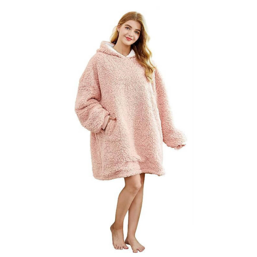 Sherpa Fleece Hoodie Blanket