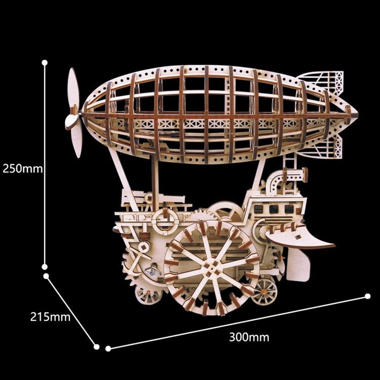 Robotime ROKR 3D Wooden Puzzle DIY Movable Airship by Clockwork - EzMart, Easy Life!