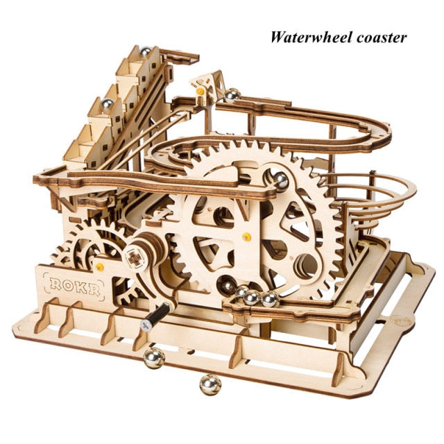 Robotime ROKR 3D Puzzle Waterwheel Coaster 4 Kinds Marble Run Game - EzMart, Easy Life!