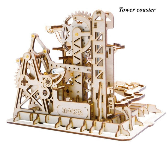 Robotime ROKR 3D Puzzle Waterwheel Coaster 4 Kinds Marble Run Game - EzMart, Easy Life!