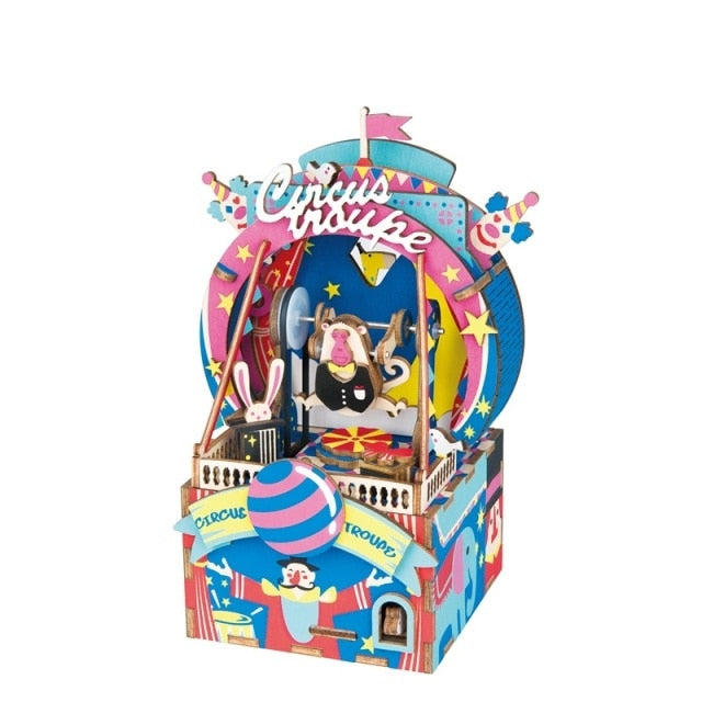 Robotime ROLIFE 3D Wooden Puzzle Kitty Robot Ballerina Music Box Toy Gift - EzMart, Easy Life!