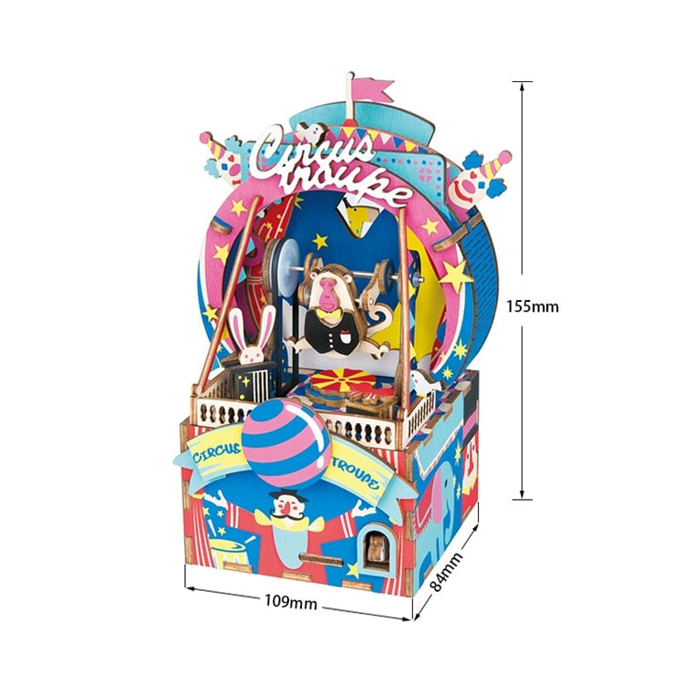 Robotime ROLIFE 3D Wooden Puzzle Kitty Robot Ballerina Music Box Toy Gift - EzMart, Easy Life!