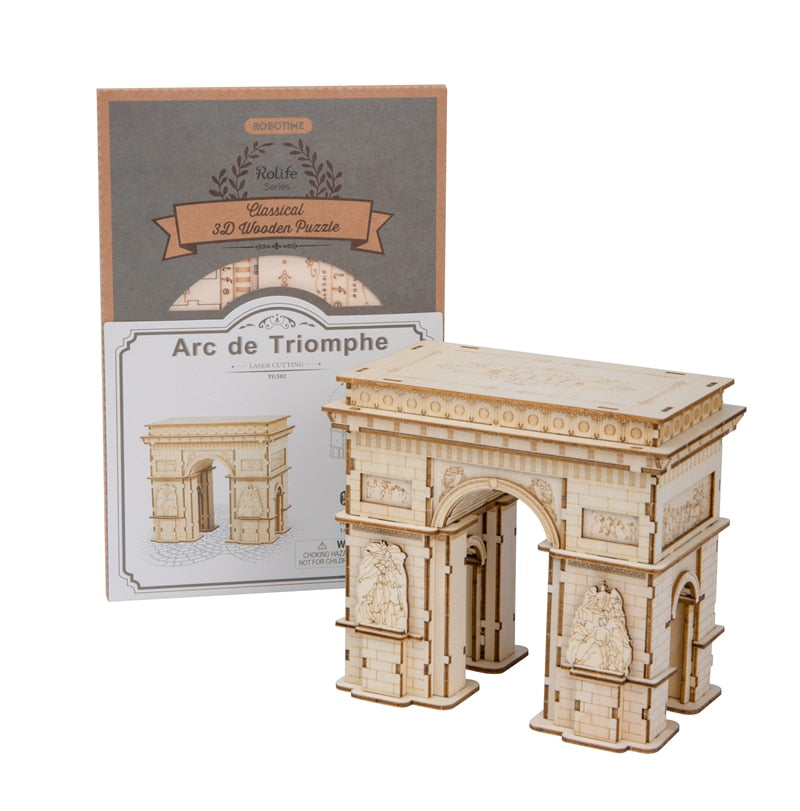 Robotime ROLIFE 3D Wooden Puzzle Model Building Arc de Triomphe - EzMart, Easy Life!