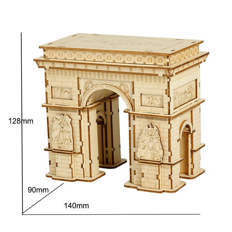 Robotime ROLIFE 3D Wooden Puzzle Model Building Arc de Triomphe - EzMart, Easy Life!