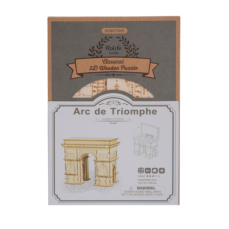 Robotime ROLIFE 3D Wooden Puzzle Model Building Arc de Triomphe - EzMart, Easy Life!