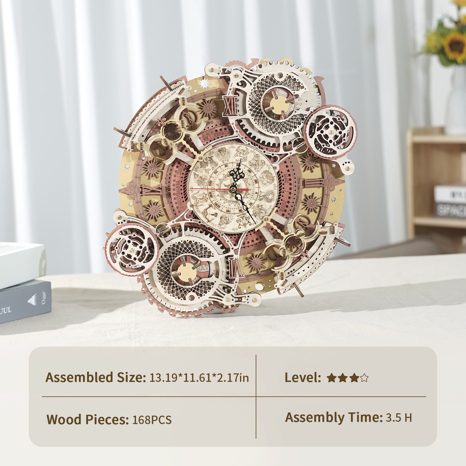 Robotime ROKR 3D Wooden Puzzle Zodiac Wall Clock - EzMart, Easy Life!