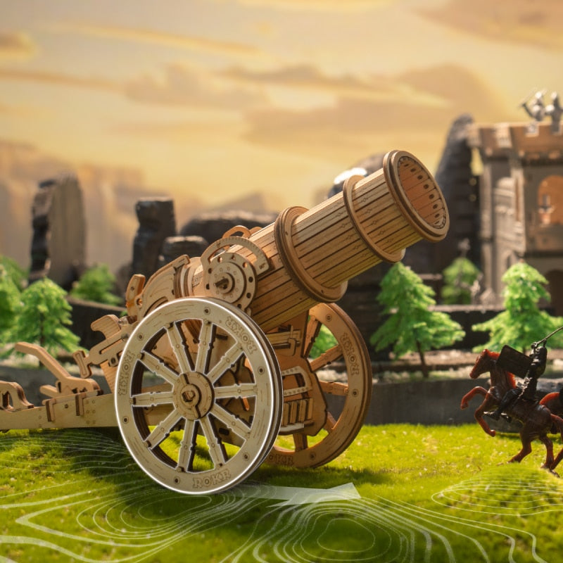 Robotime ROKR 3D Wooden Puzzle Wheeled Siege Artillery - EzMart, Easy Life!