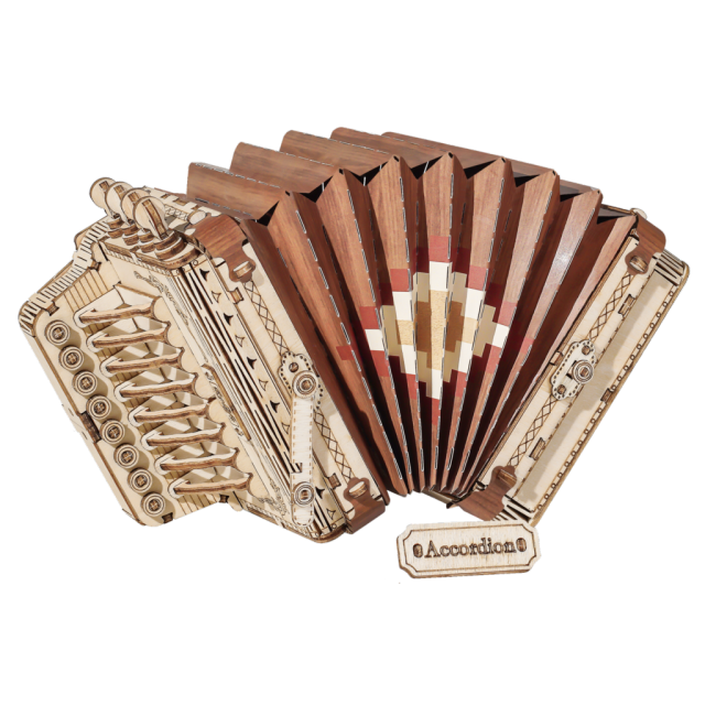 Robotime Rolife 3D Wooden Puzzle Musical Instrument Saxophone Drum Accordion Cello - EzMart, Easy Life!