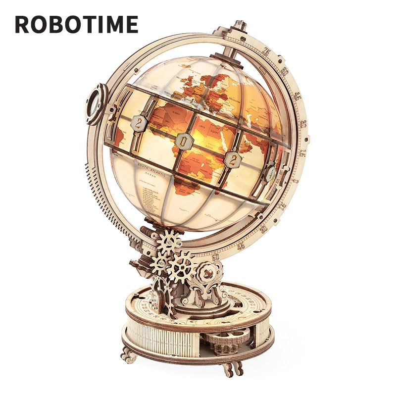 Robotime ROKR 3D Wooden Puzzle Luminous Globe - EzMart, Easy Life!