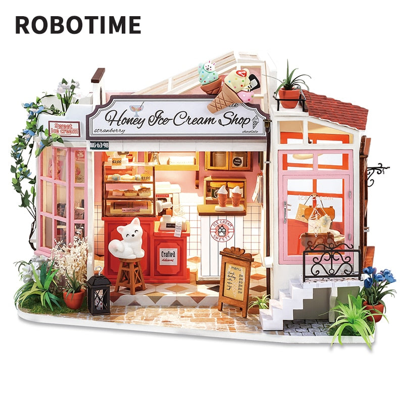 Robotime ROLIFE Wooden Miniature House DIY Dollhouse - EzMart, Easy Life!