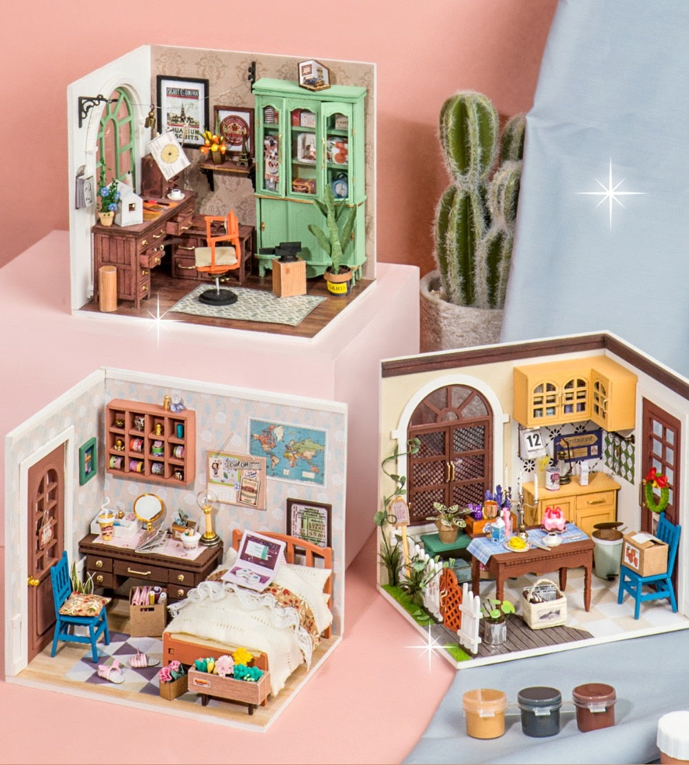 Robotime ROLIFE 3D Puzzle Wooden Miniature Dollhouse - 2 - EzMart, Easy Life!